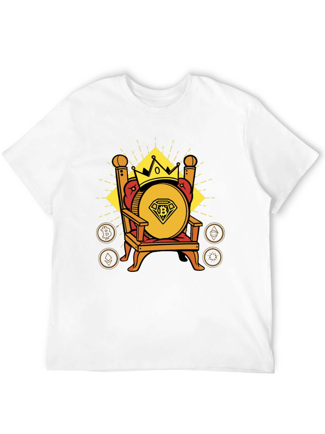 Crypto King Bitcoin Throne Graphic T-Shirt