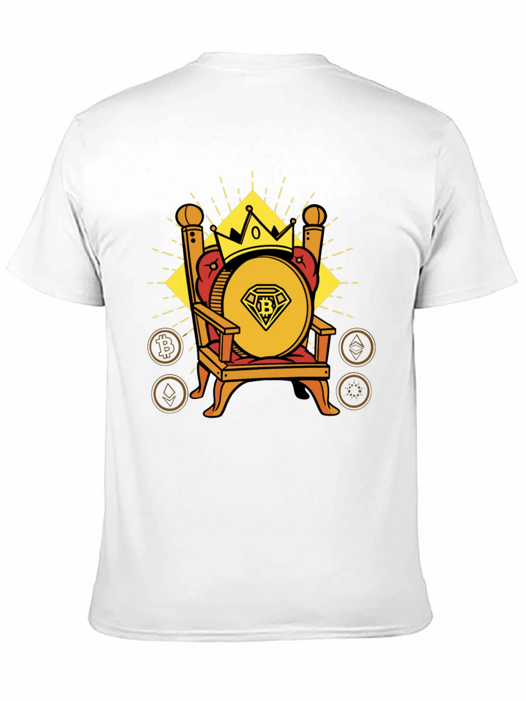 Crypto King Bitcoin Throne Graphic T-Shirt