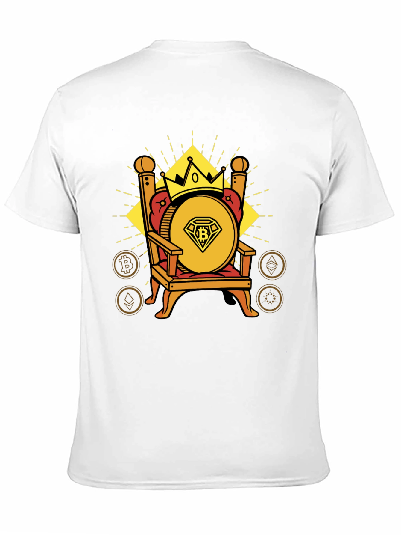 Crypto King Bitcoin Throne Graphic T-Shirt