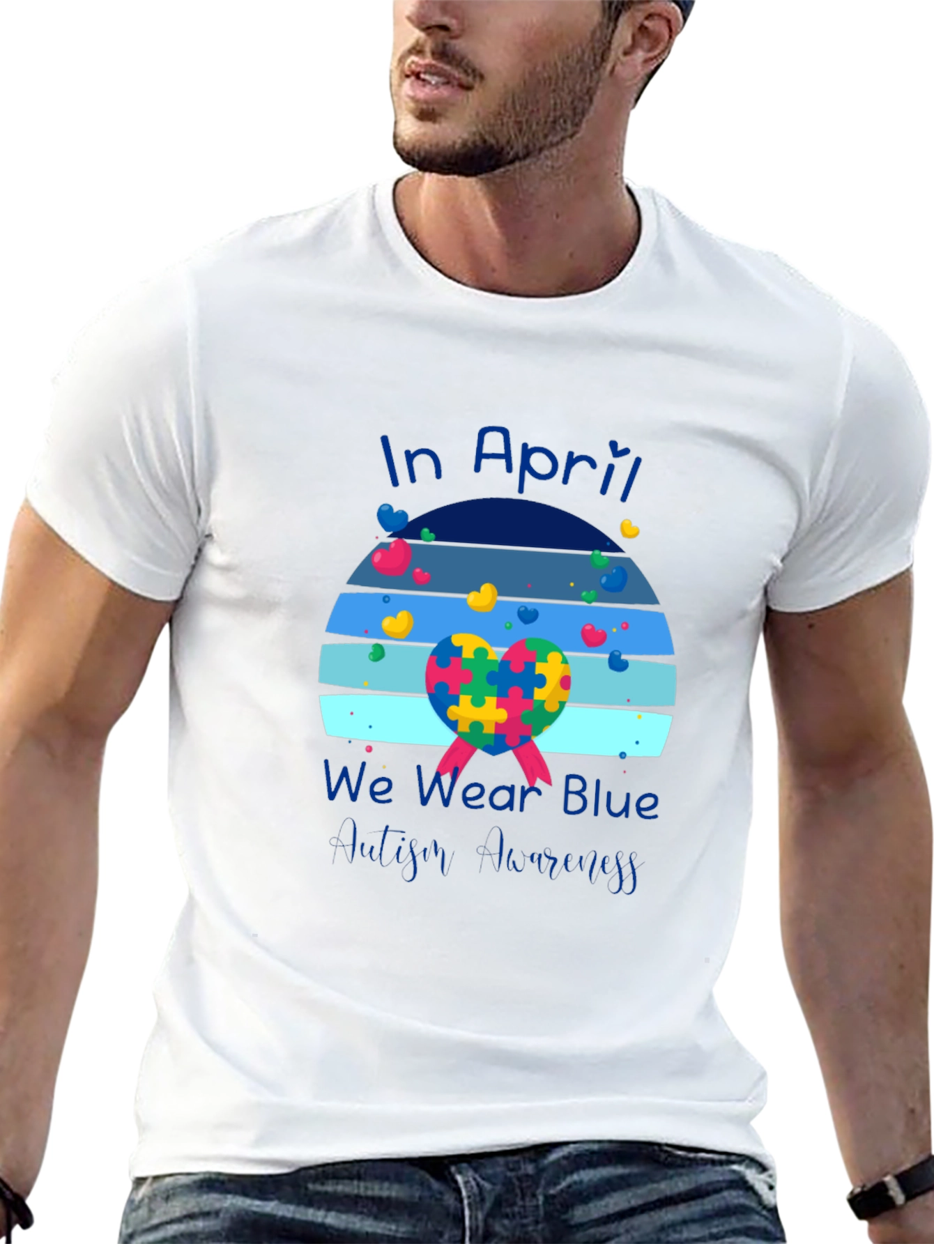 Autism Awareness T-Shirt - In April We Wear Blue
