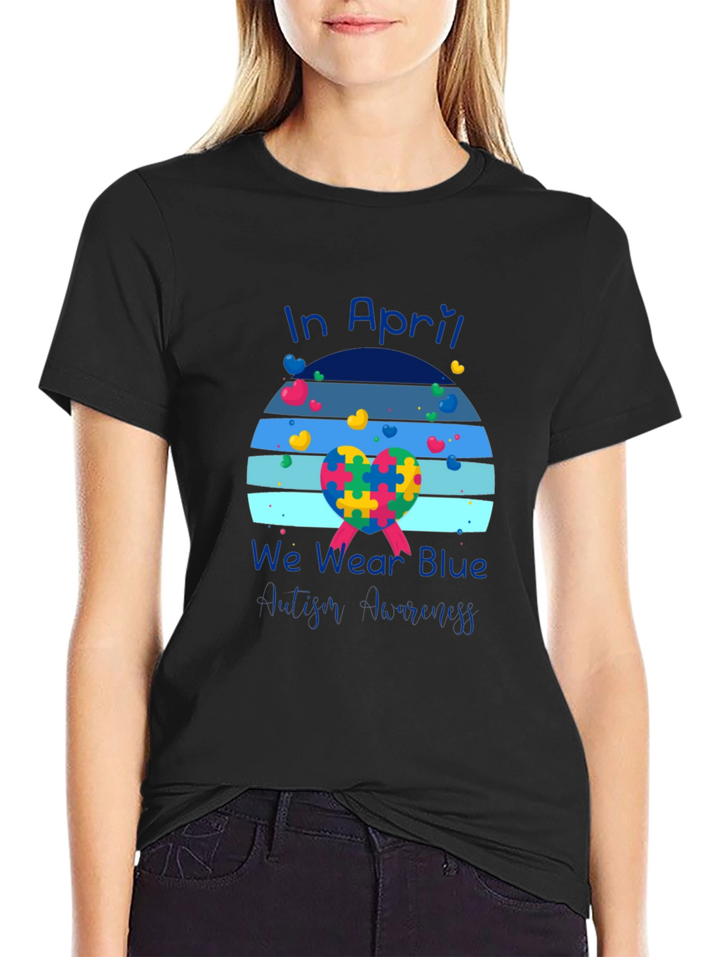 Autism Awareness T-Shirt - In April We Wear Blue