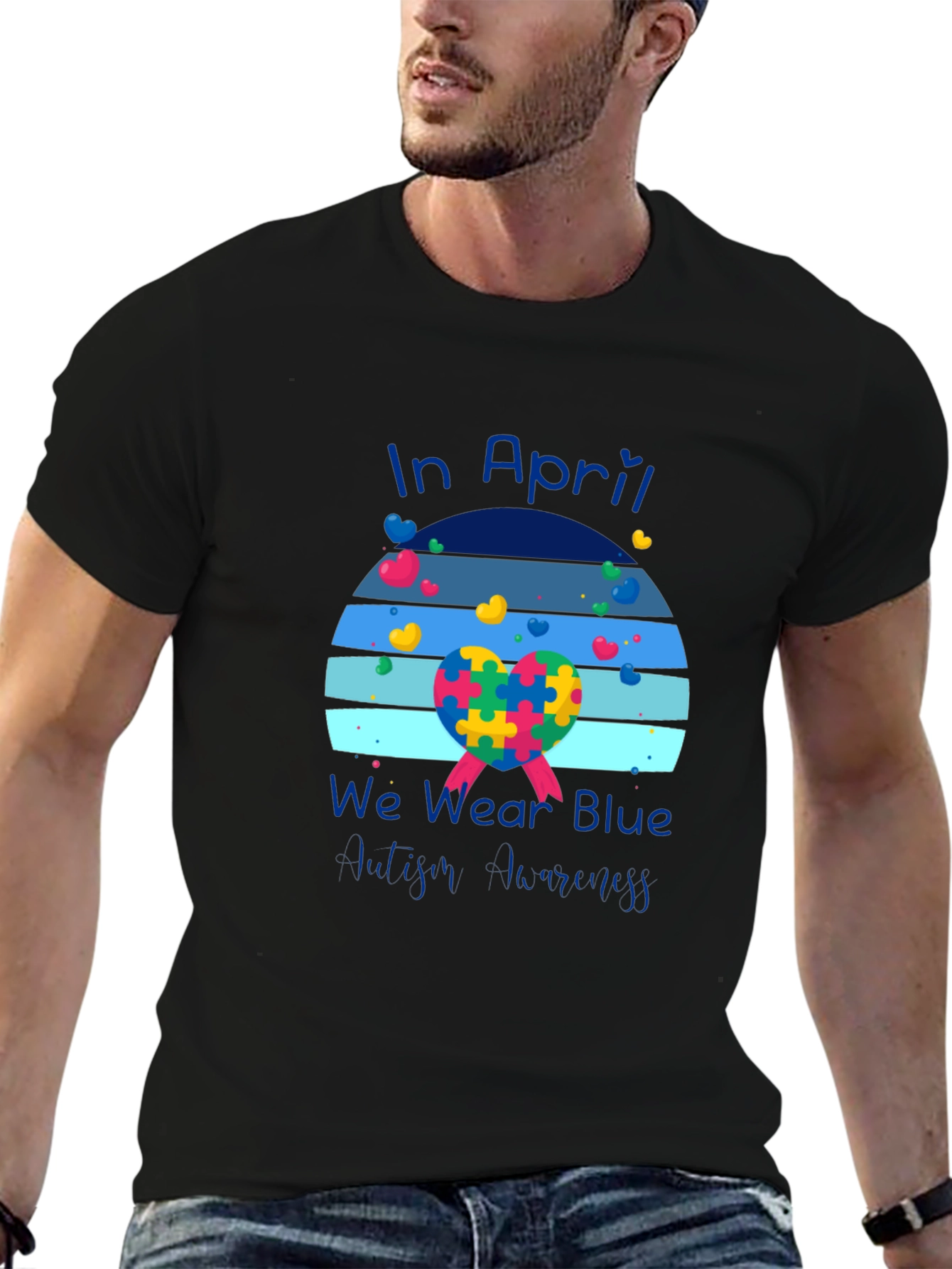 Autism Awareness T-Shirt - In April We Wear Blue