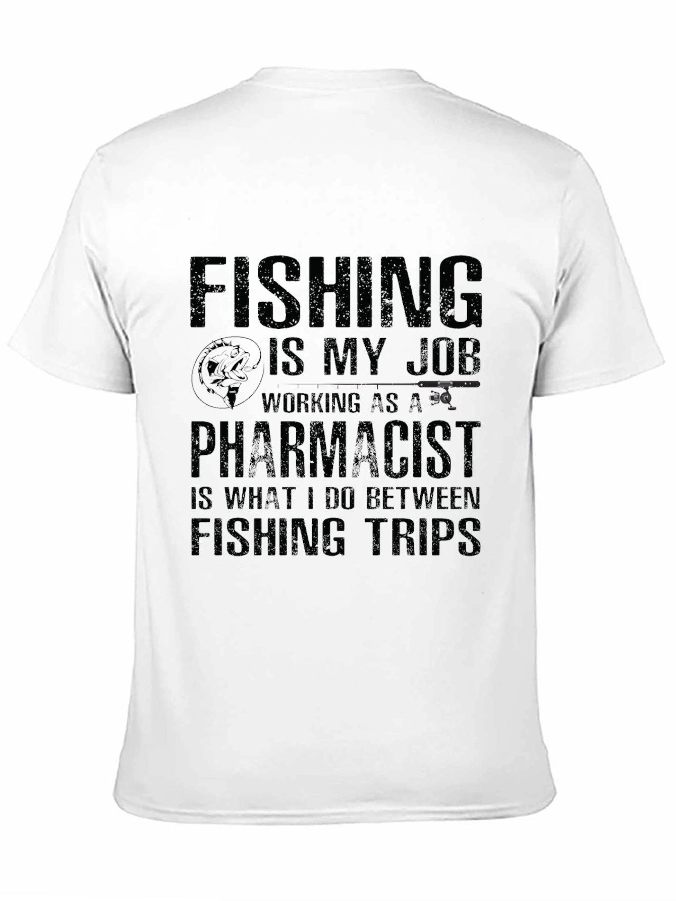 Fishing Pharmacist T-Shirt - Black Cotton Tee