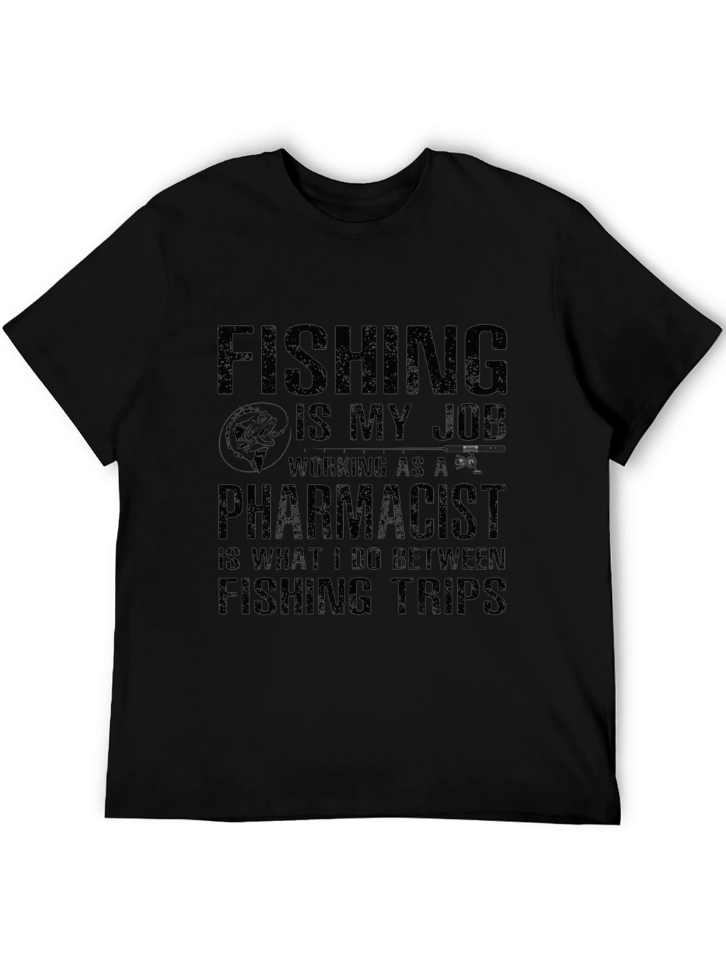 Fishing Pharmacist T-Shirt - Black Cotton Tee