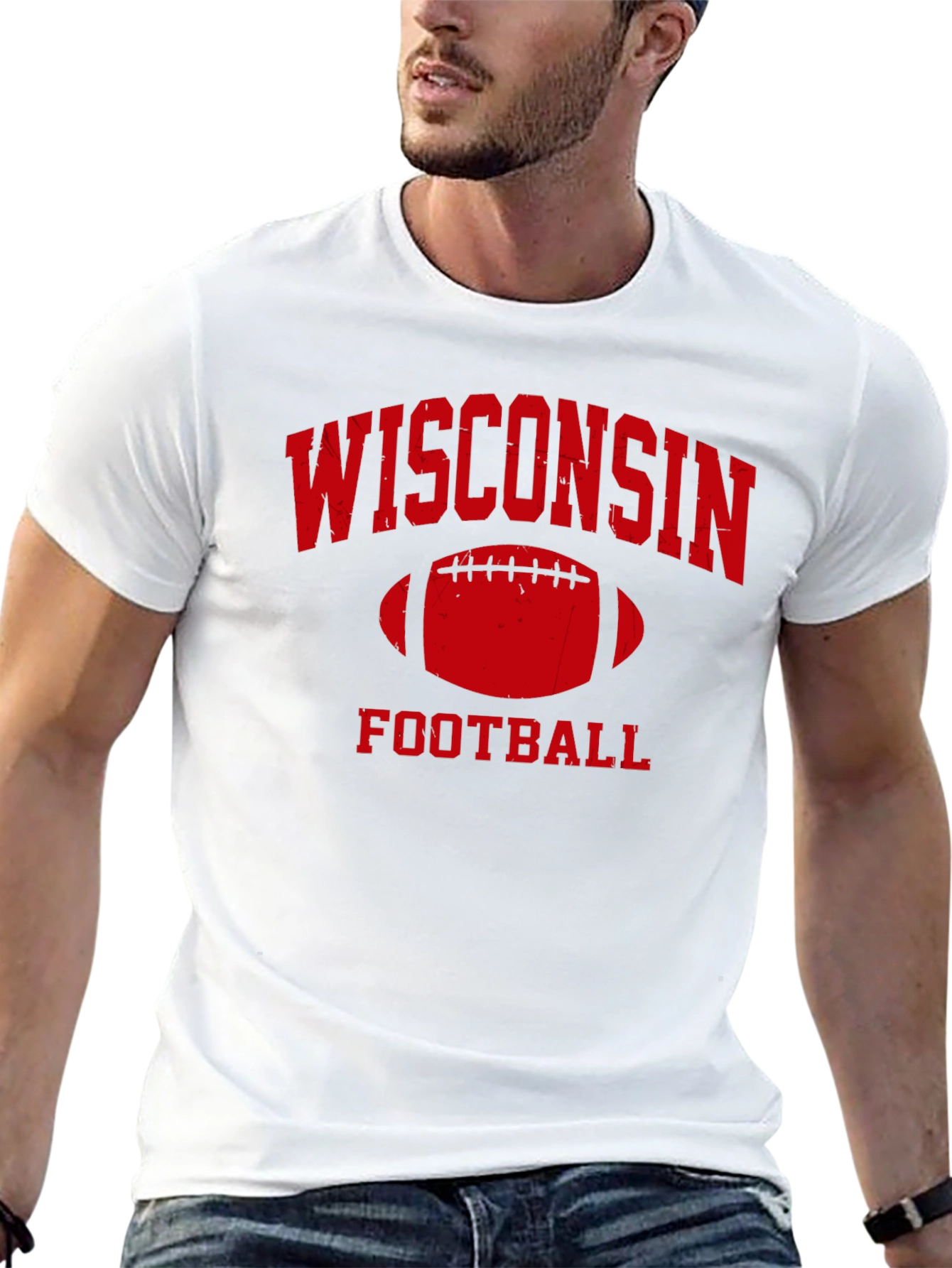Wisconsin Football Black T-Shirt
