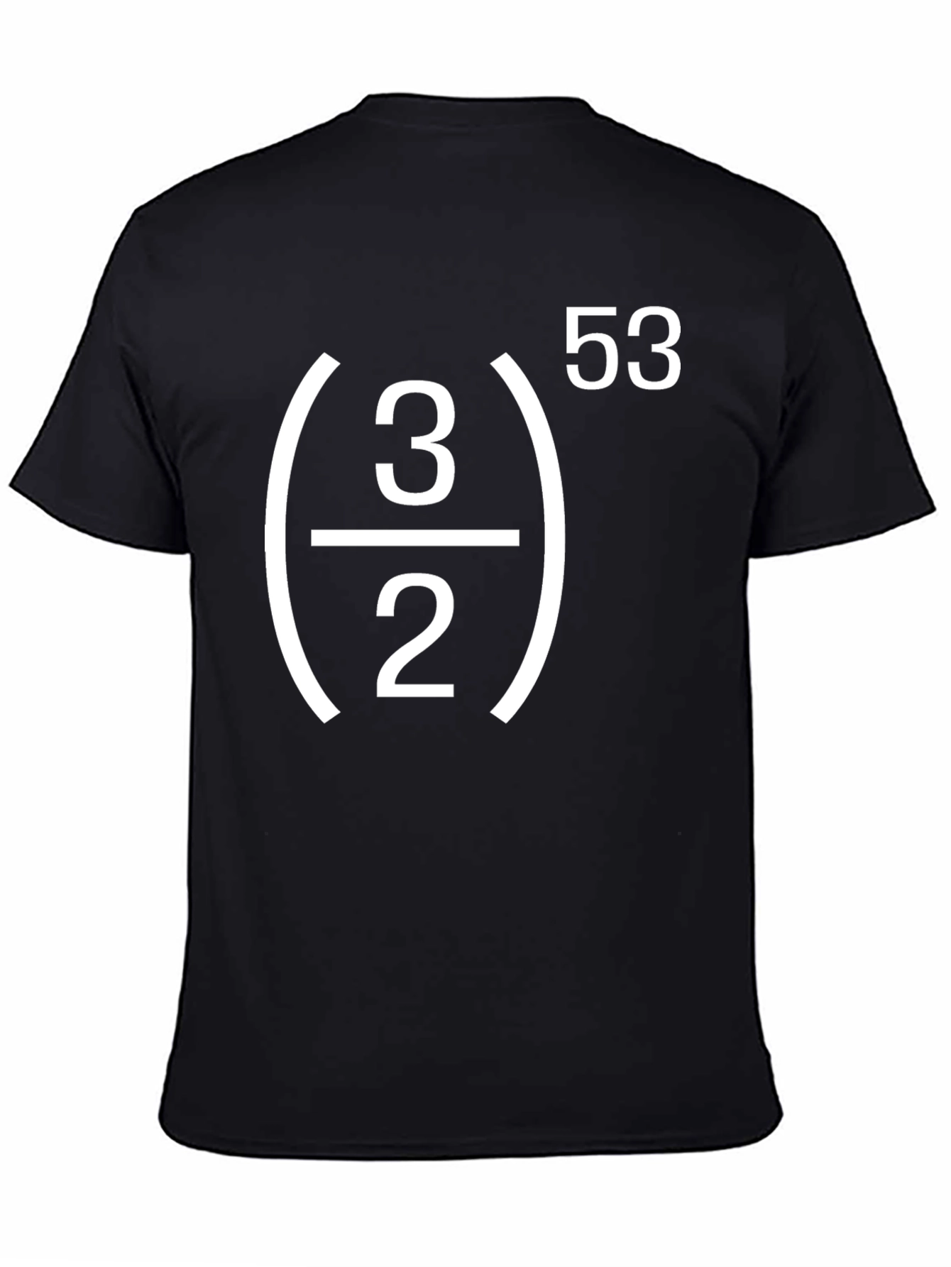 Math T-Shirt - Three Halves to the Power of 53