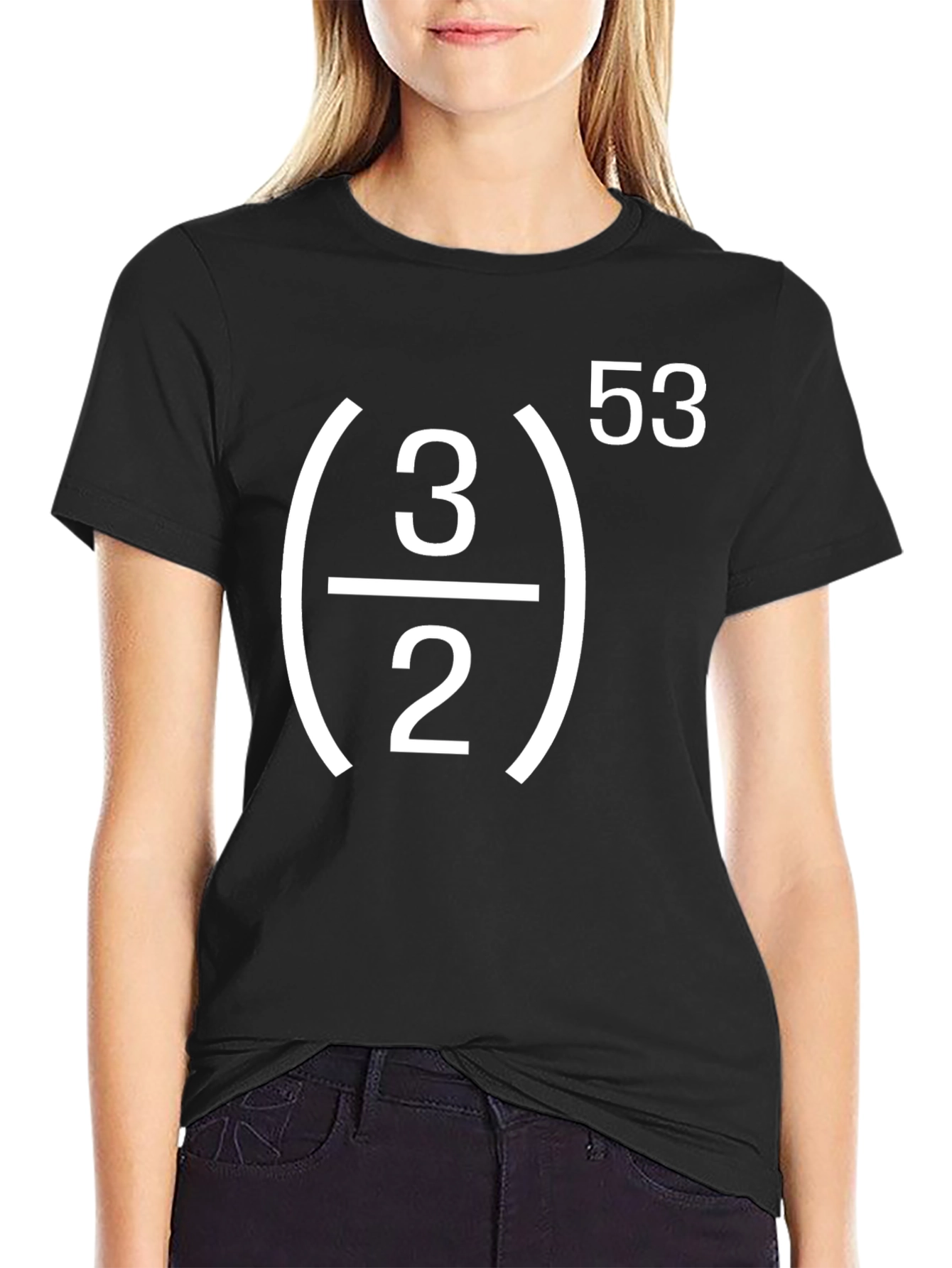 Math T-Shirt - Three Halves to the Power of 53