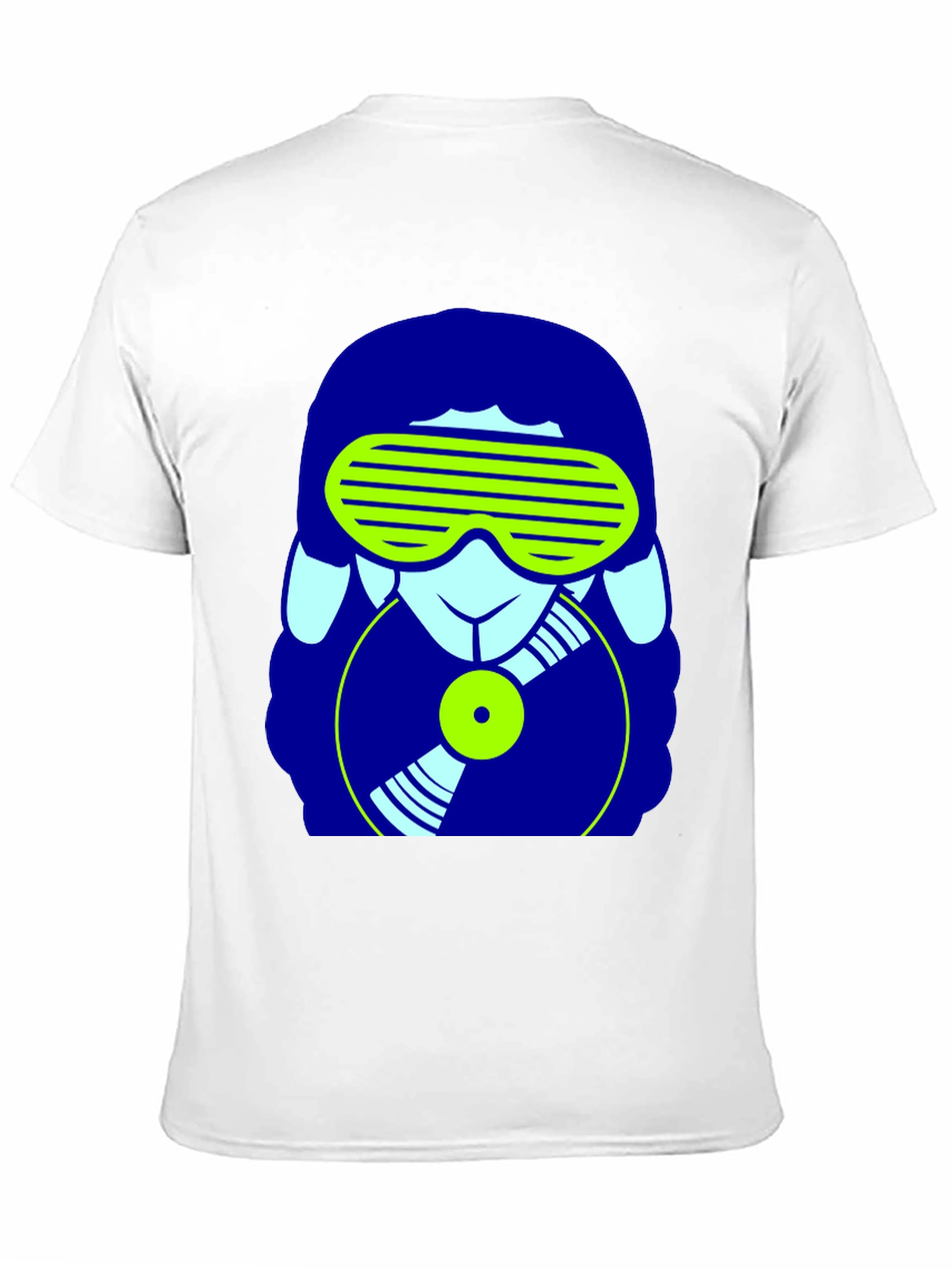 DJ Sheep Graphic Tee - Black Cotton T-Shirt