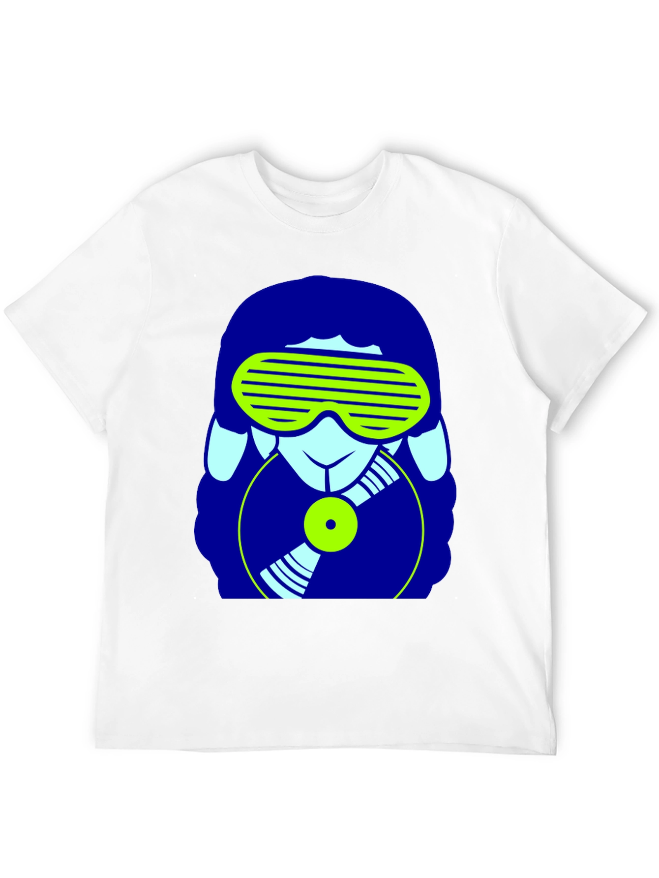 DJ Sheep Graphic Tee - Black Cotton T-Shirt