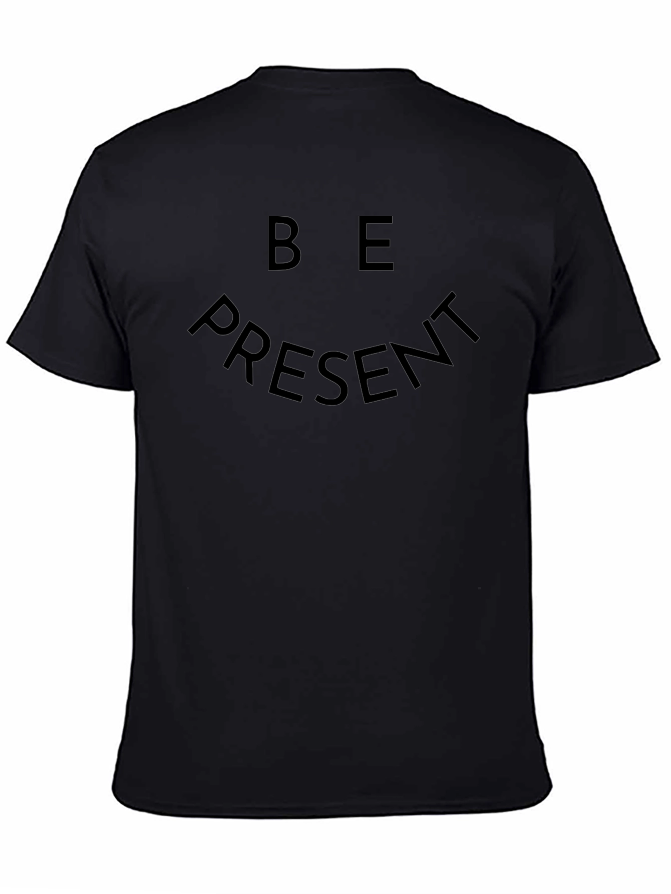 Be Present Black Graphic Tee - Mens Short Sleeve