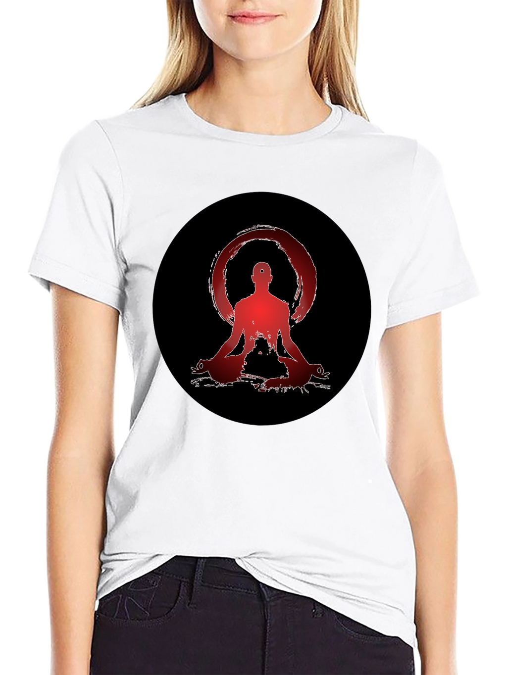 Zen Meditation Graphic Tee - Unisex Black T-Shirt