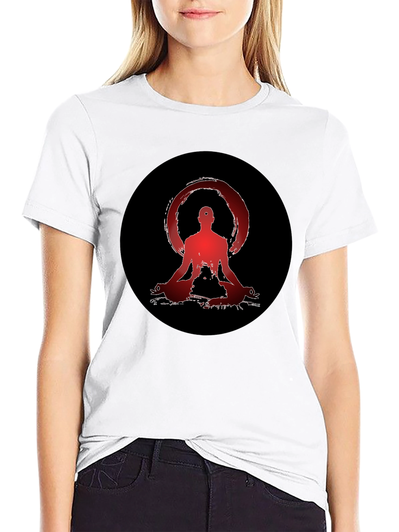 Zen Meditation Graphic Tee - Unisex Black T-Shirt