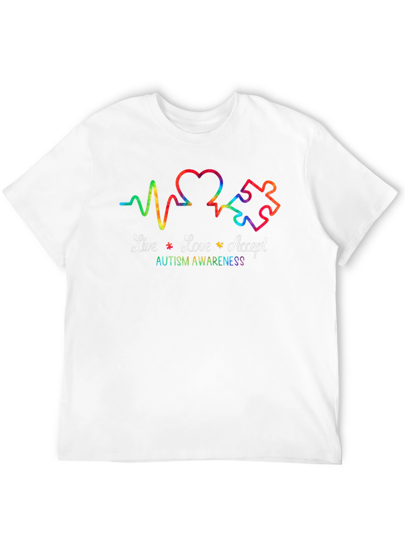 Autism Awareness Heartbeat Graphic Tee