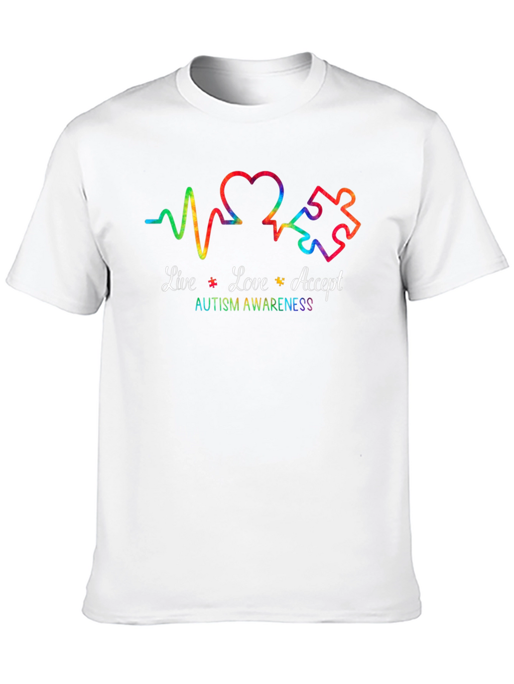 Autism Awareness Heartbeat Graphic Tee