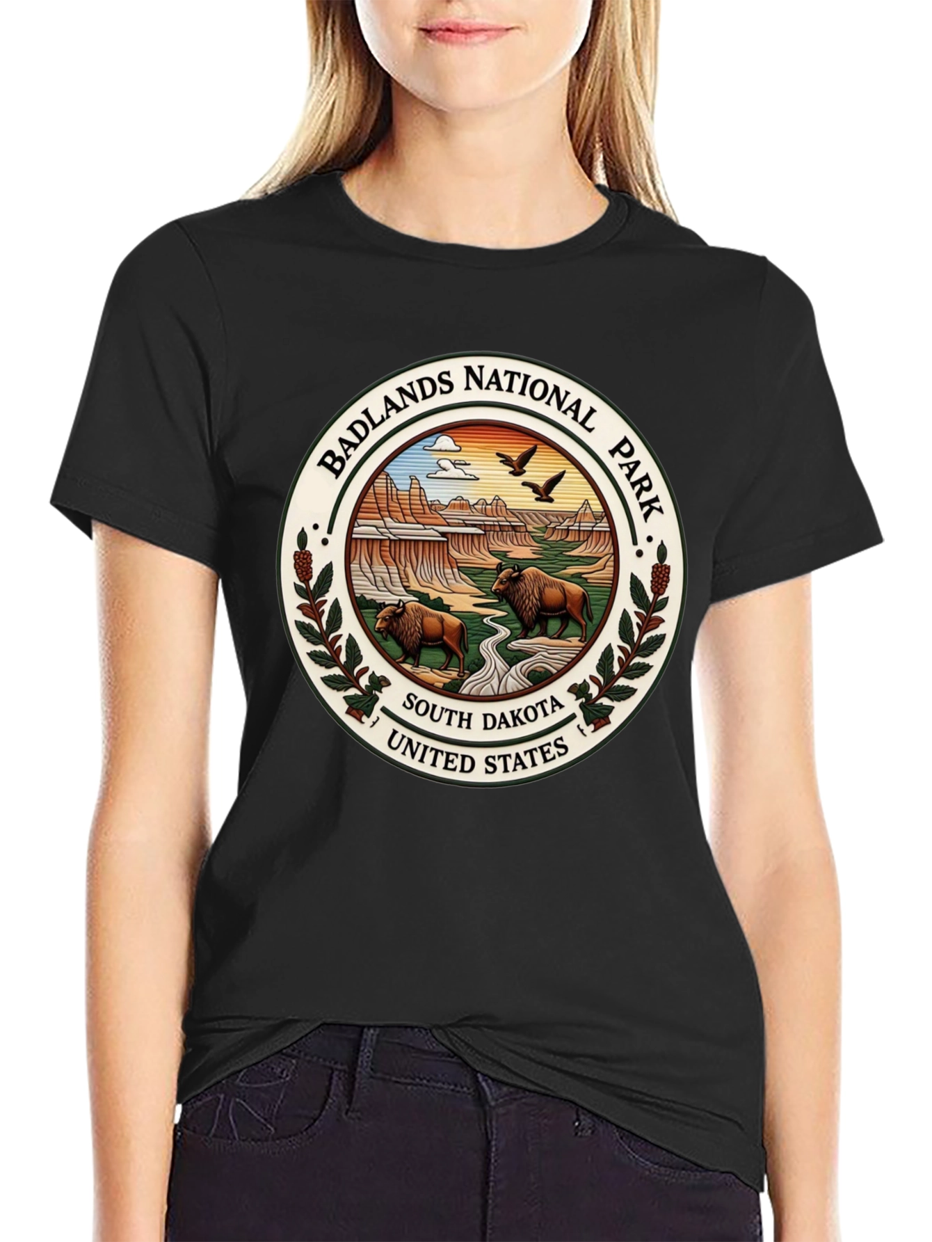 Badlands National Park Tee - South Dakota Bison Design