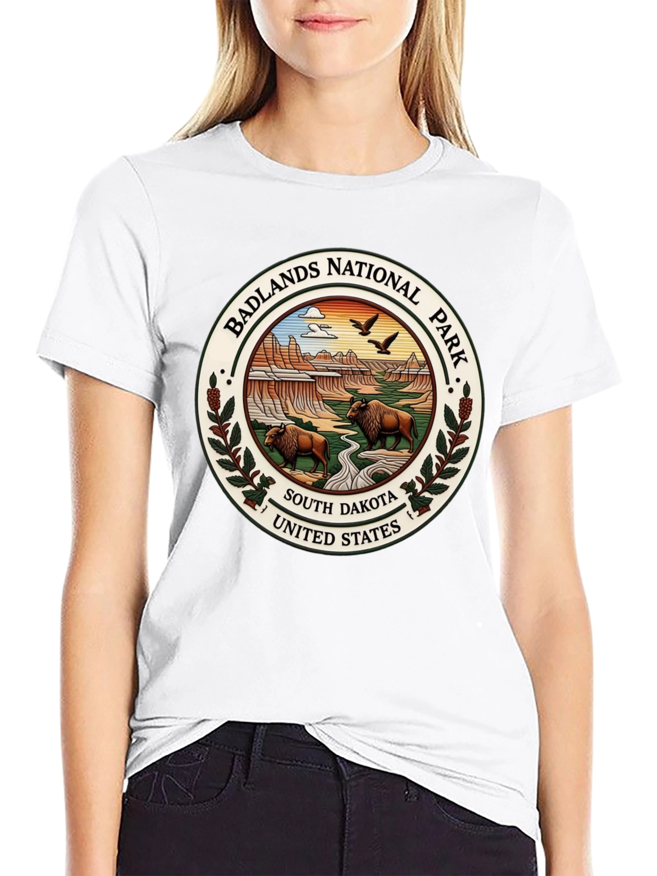 Badlands National Park Tee - South Dakota Bison Design