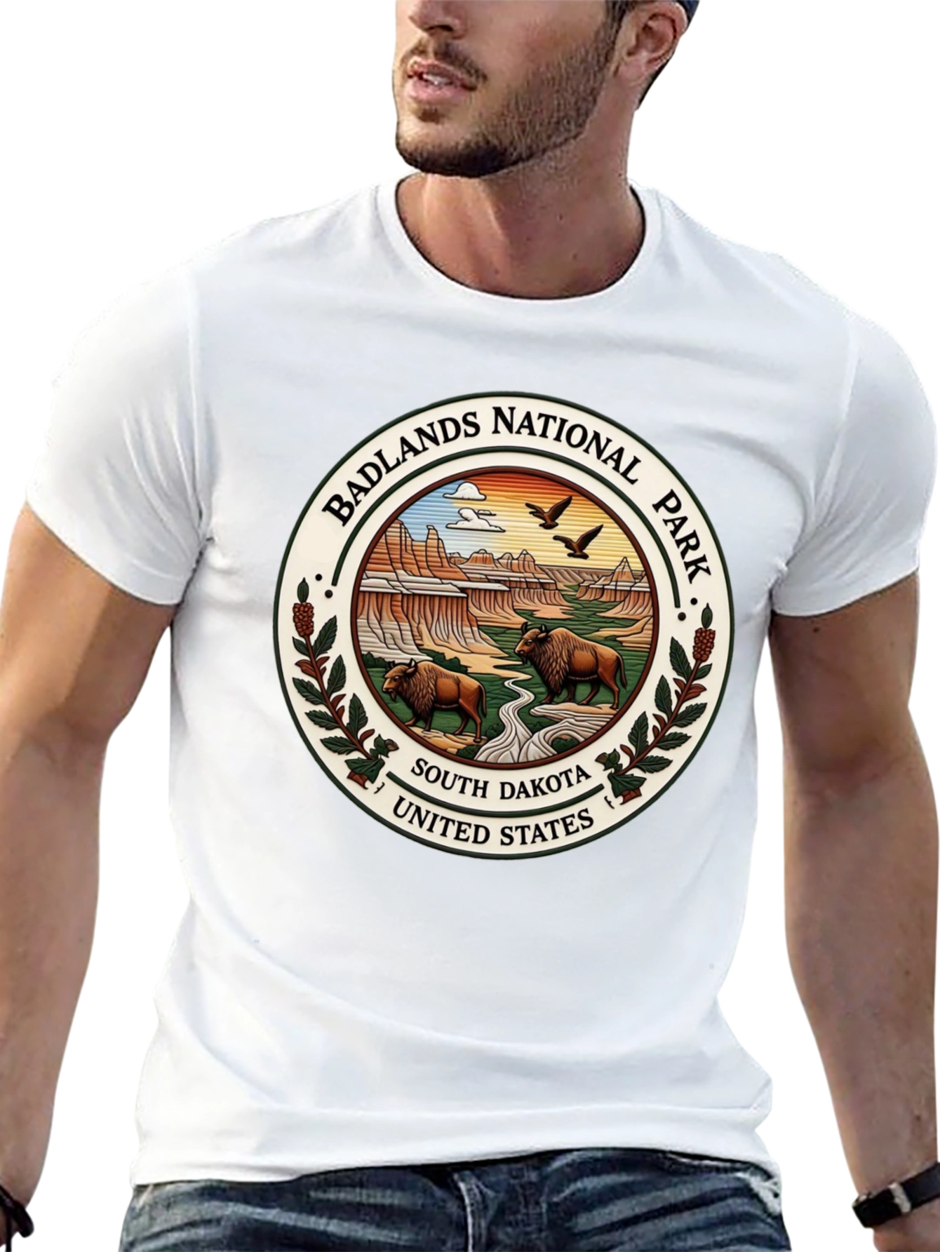 Badlands National Park Tee - South Dakota Bison Design