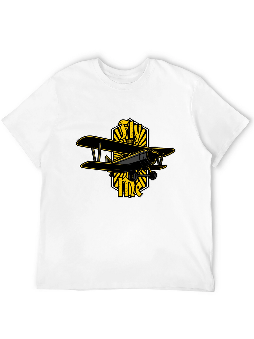 Fly With Me Biplane Graphic T-Shirt