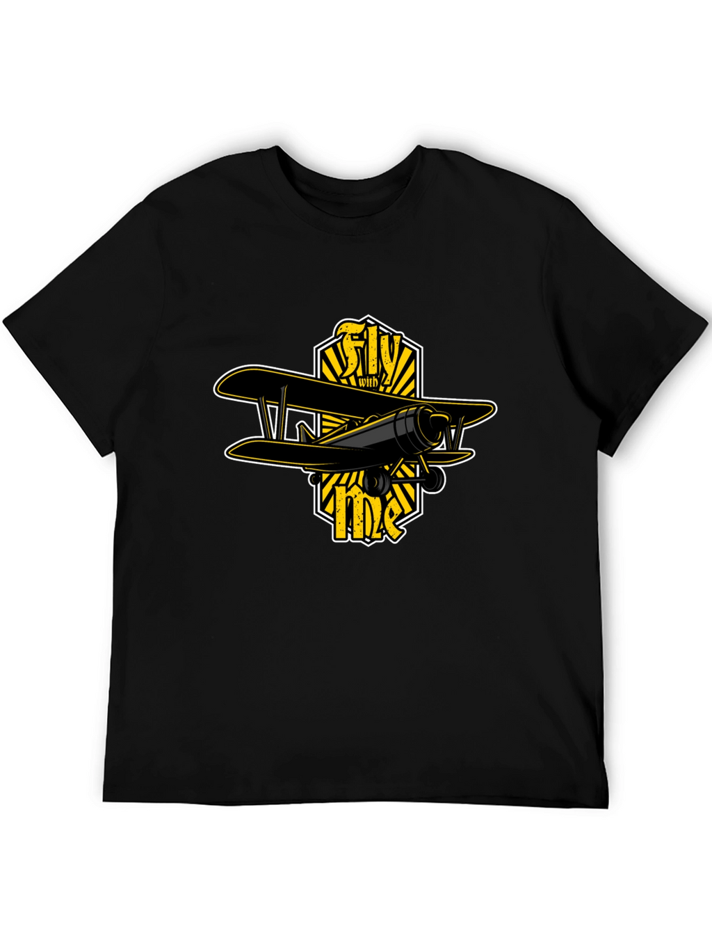 Fly With Me Biplane Graphic T-Shirt