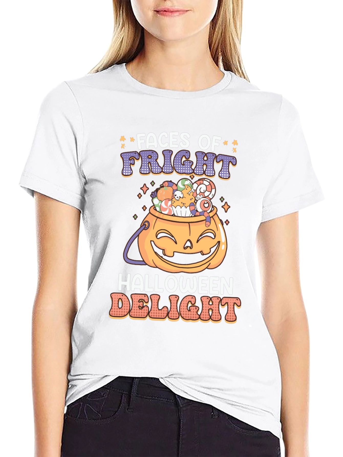Faces of Fright Halloween Graphic Tee