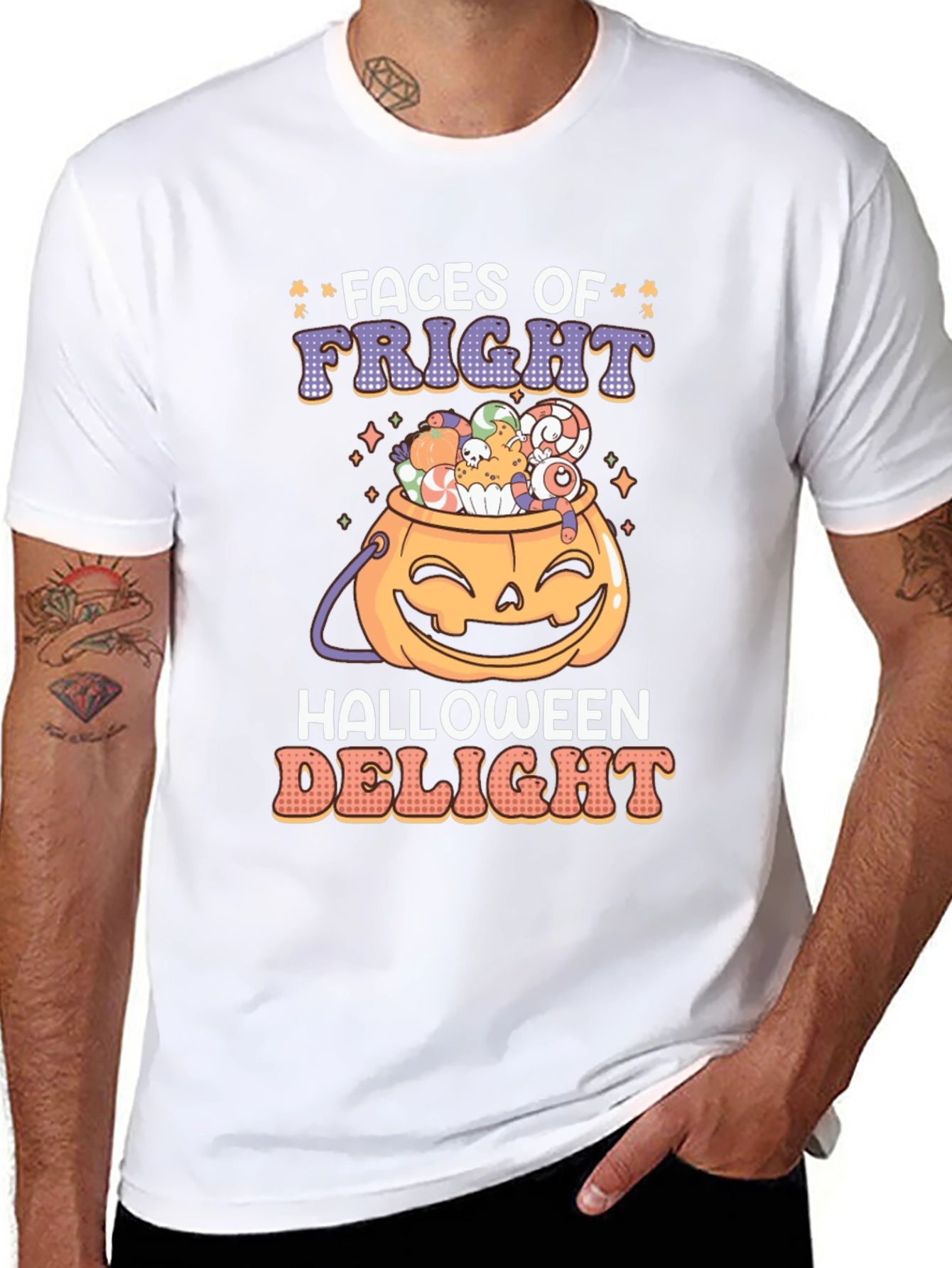 Faces of Fright Halloween Graphic Tee