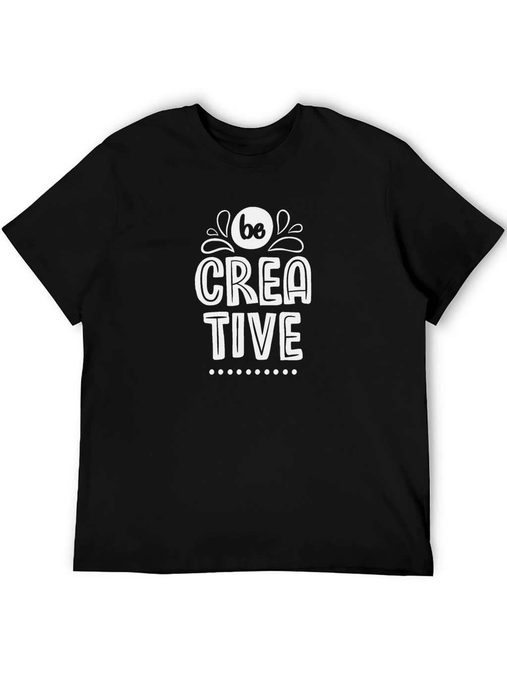Be Creative Graphic Tee - Black Cotton Blend