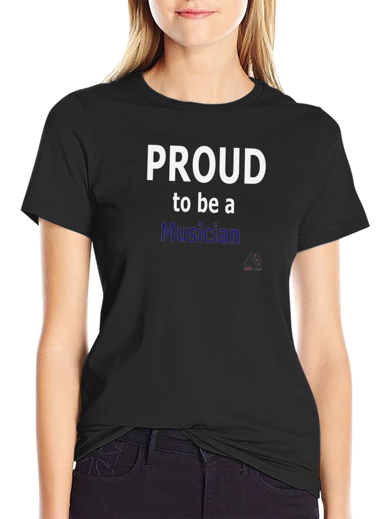 Proud Musician Black Tee - Music Lovers Statement Shirt