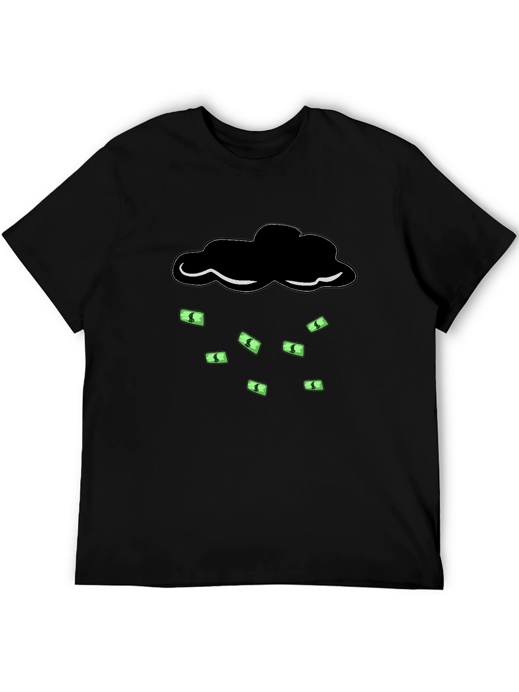 Money Rain Cloud T-Shirt - Black Graphic Tee