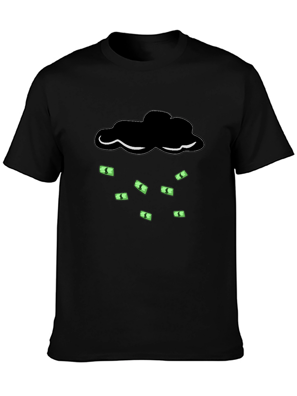 Money Rain Cloud T-Shirt - Black Graphic Tee