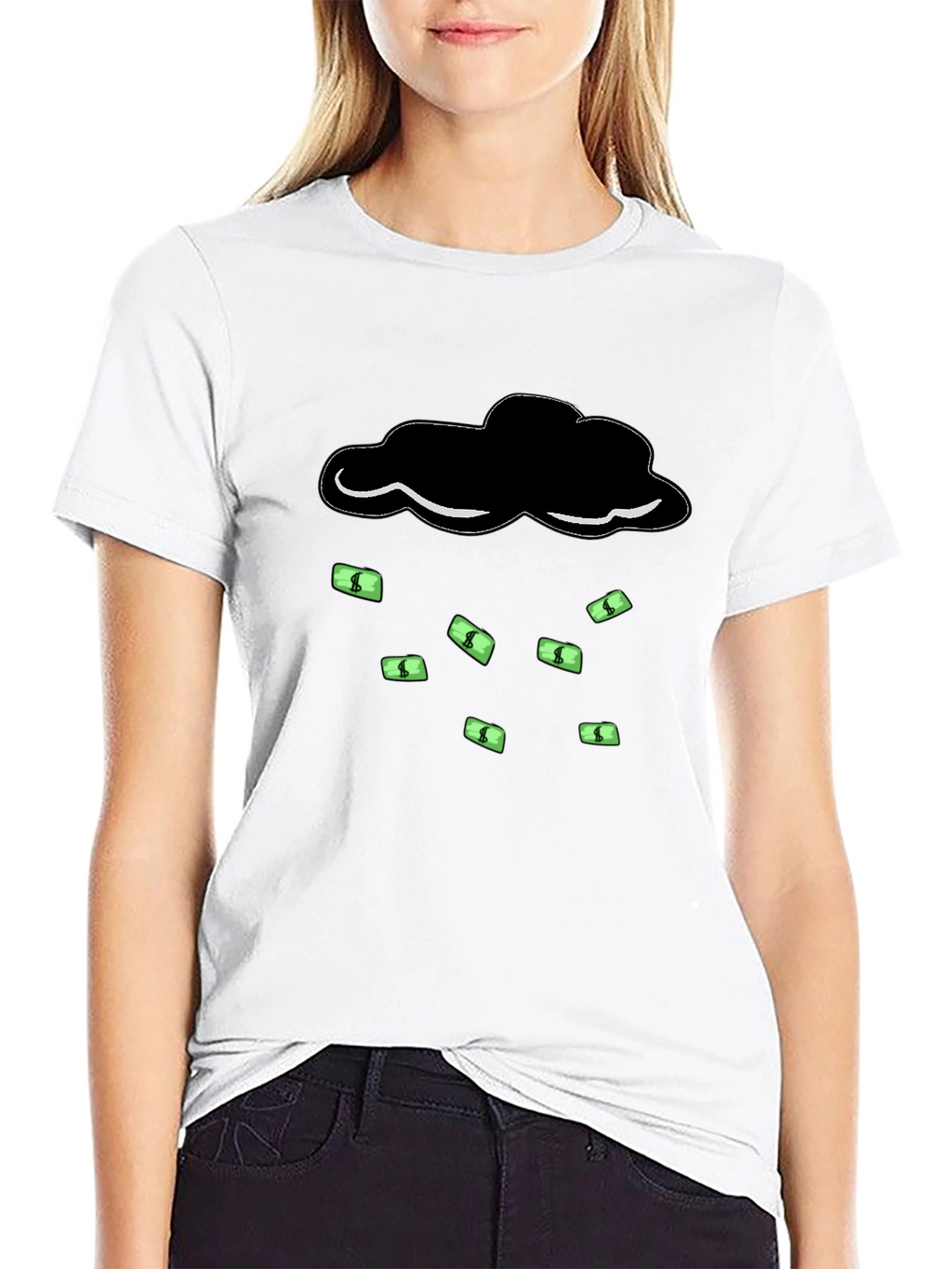 Money Rain Cloud T-Shirt - Black Graphic Tee