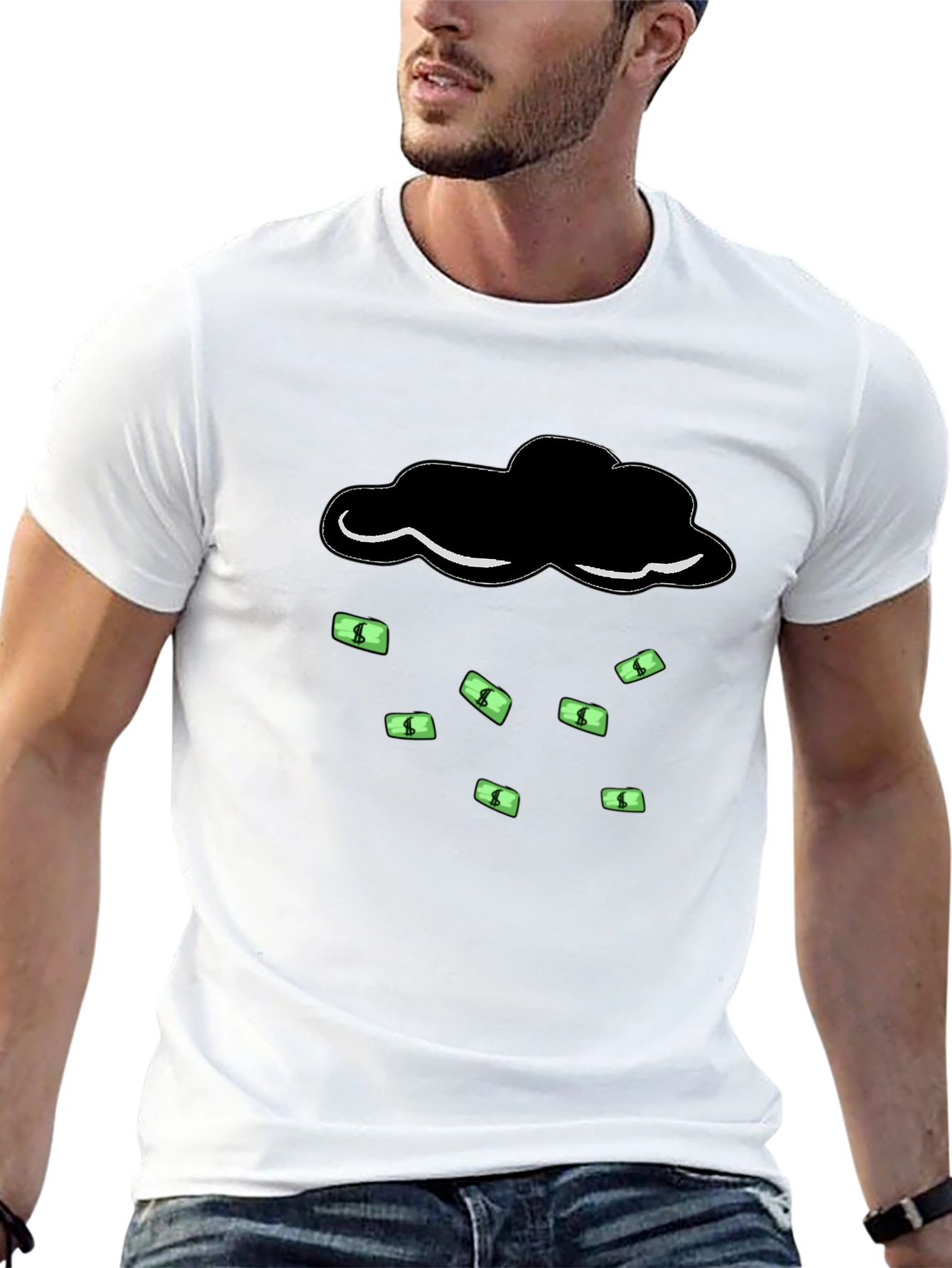 Money Rain Cloud T-Shirt - Black Graphic Tee