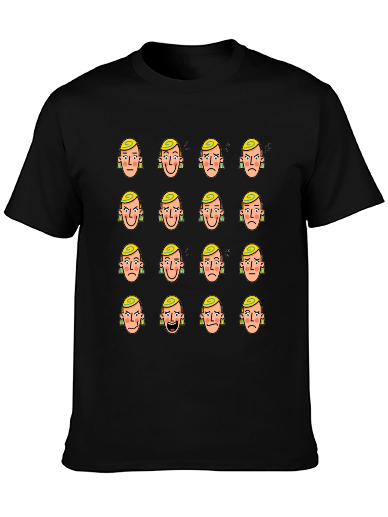 Mood Faces Graphic T-Shirt - Express Yourself!