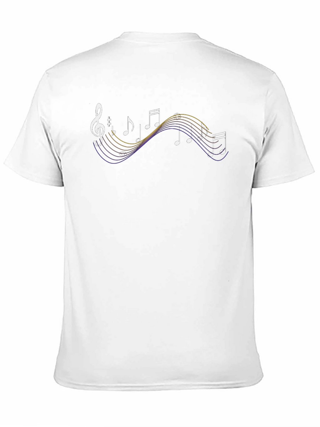 Musical Notes Graphic T-Shirt - Black