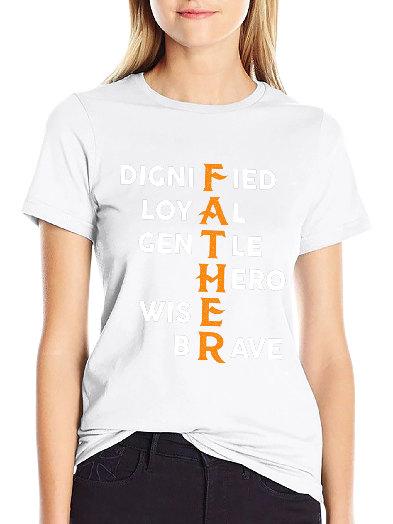 Dignified Father T-Shirt - Hero Brave Loyal Design