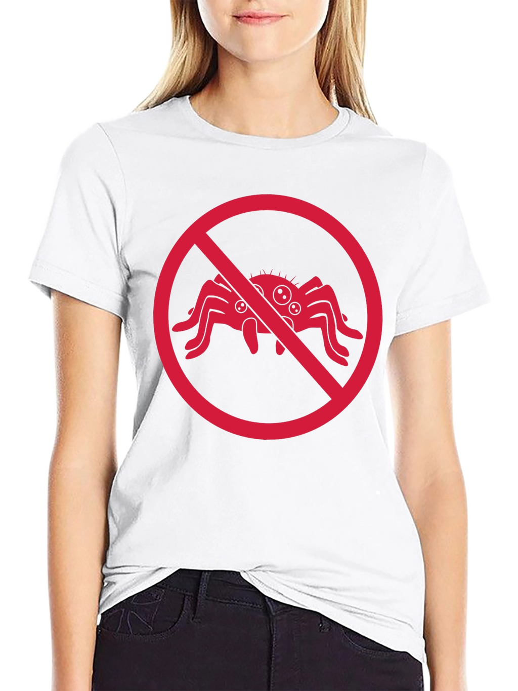 No Spiders T-Shirt - Insect Humor Tee