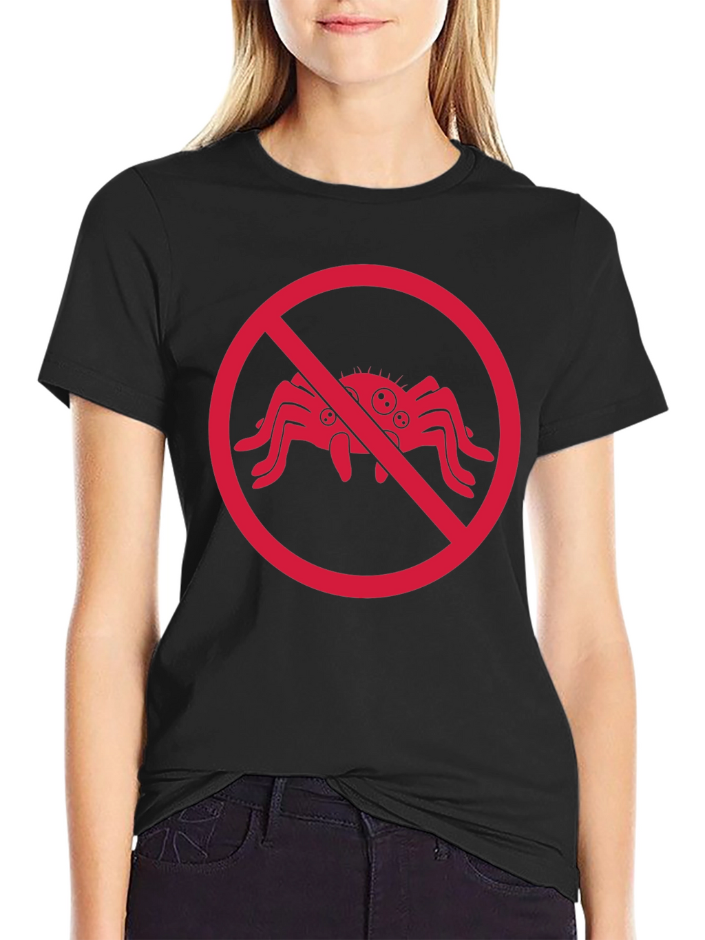 No Spiders T-Shirt - Insect Humor Tee