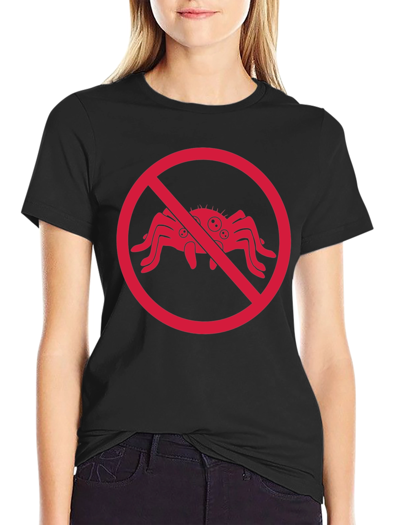 No Spiders T-Shirt - Insect Humor Tee