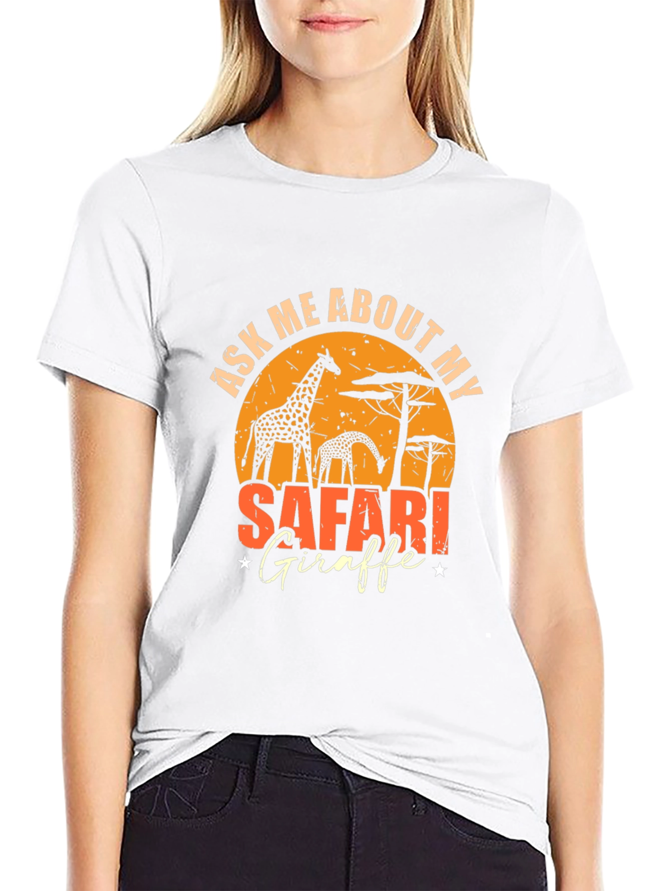 Safari Giraffe Graphic T-Shirt