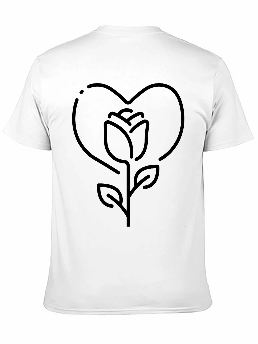 Rose Heart T-Shirt - Stylish Casual Wear