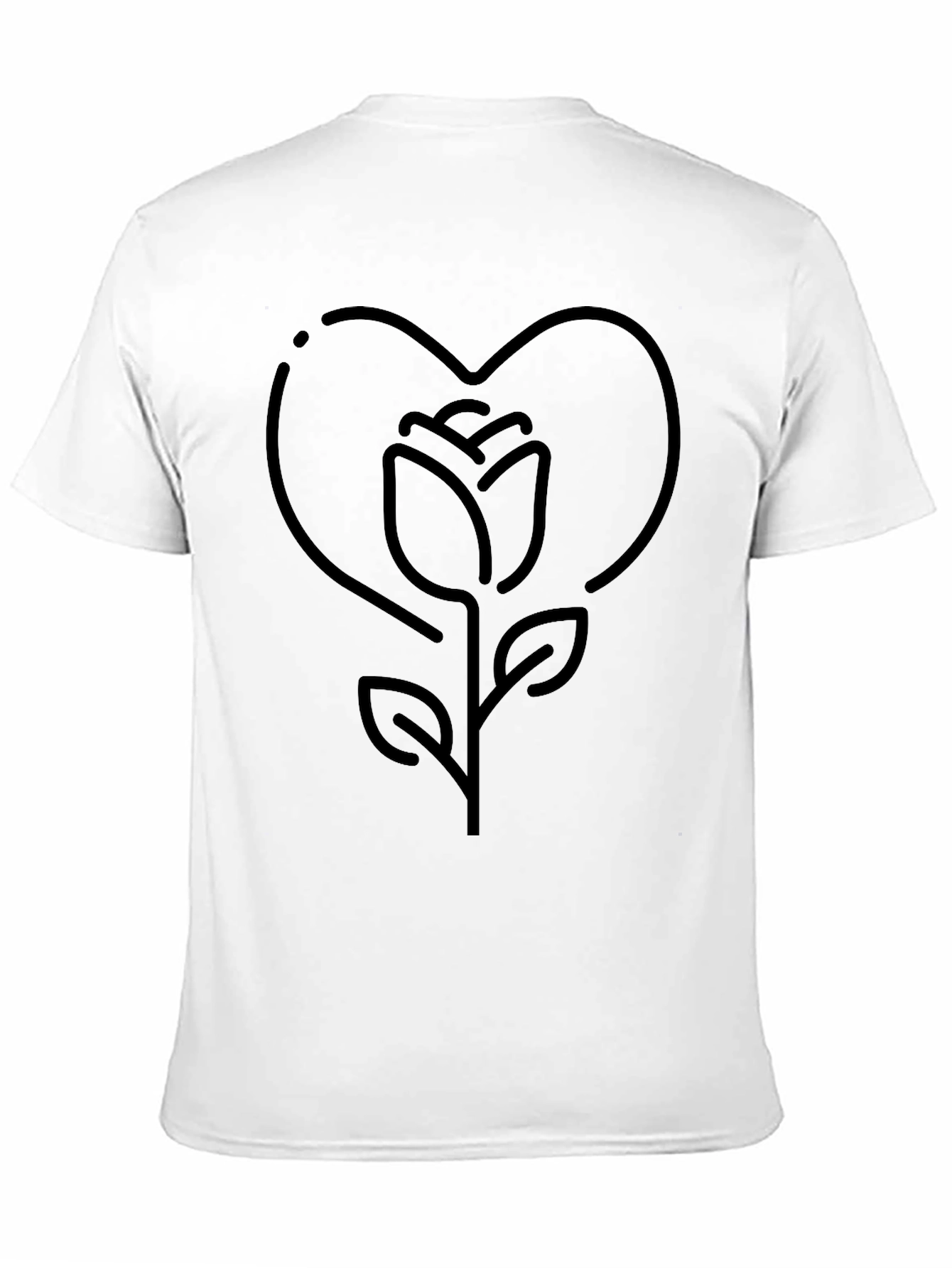 Rose Heart T-Shirt - Stylish Casual Wear