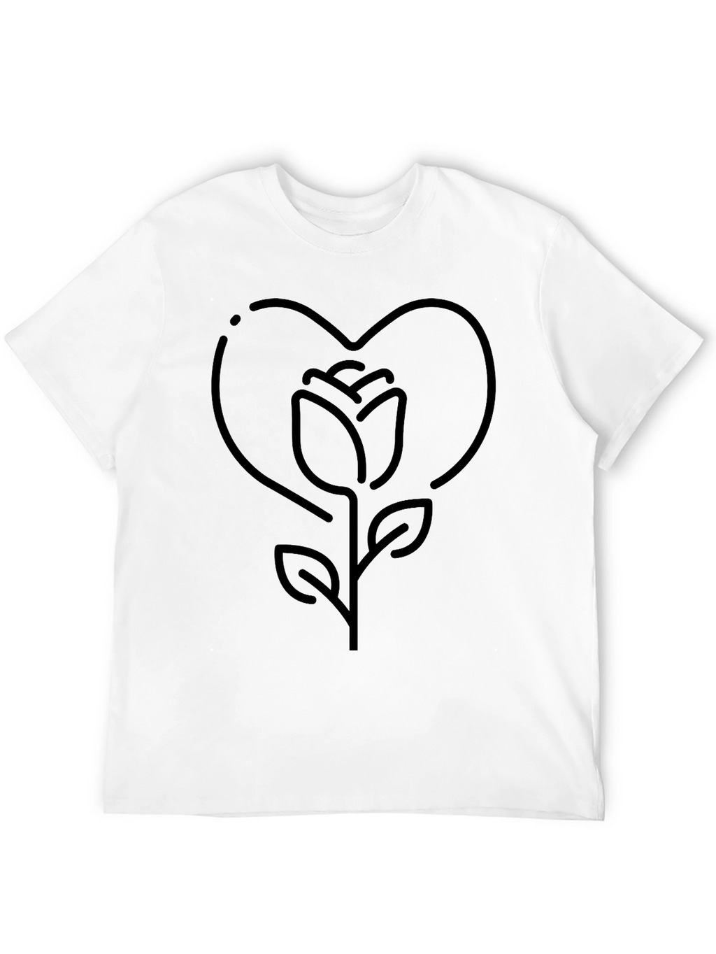 Rose Heart T-Shirt - Stylish Casual Wear