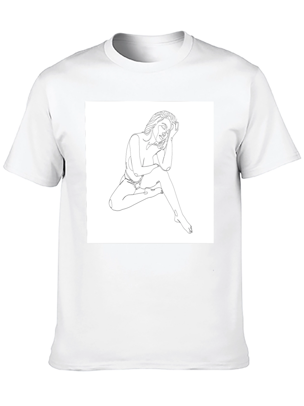 Minimalist Woman Line Art Graphic Tee