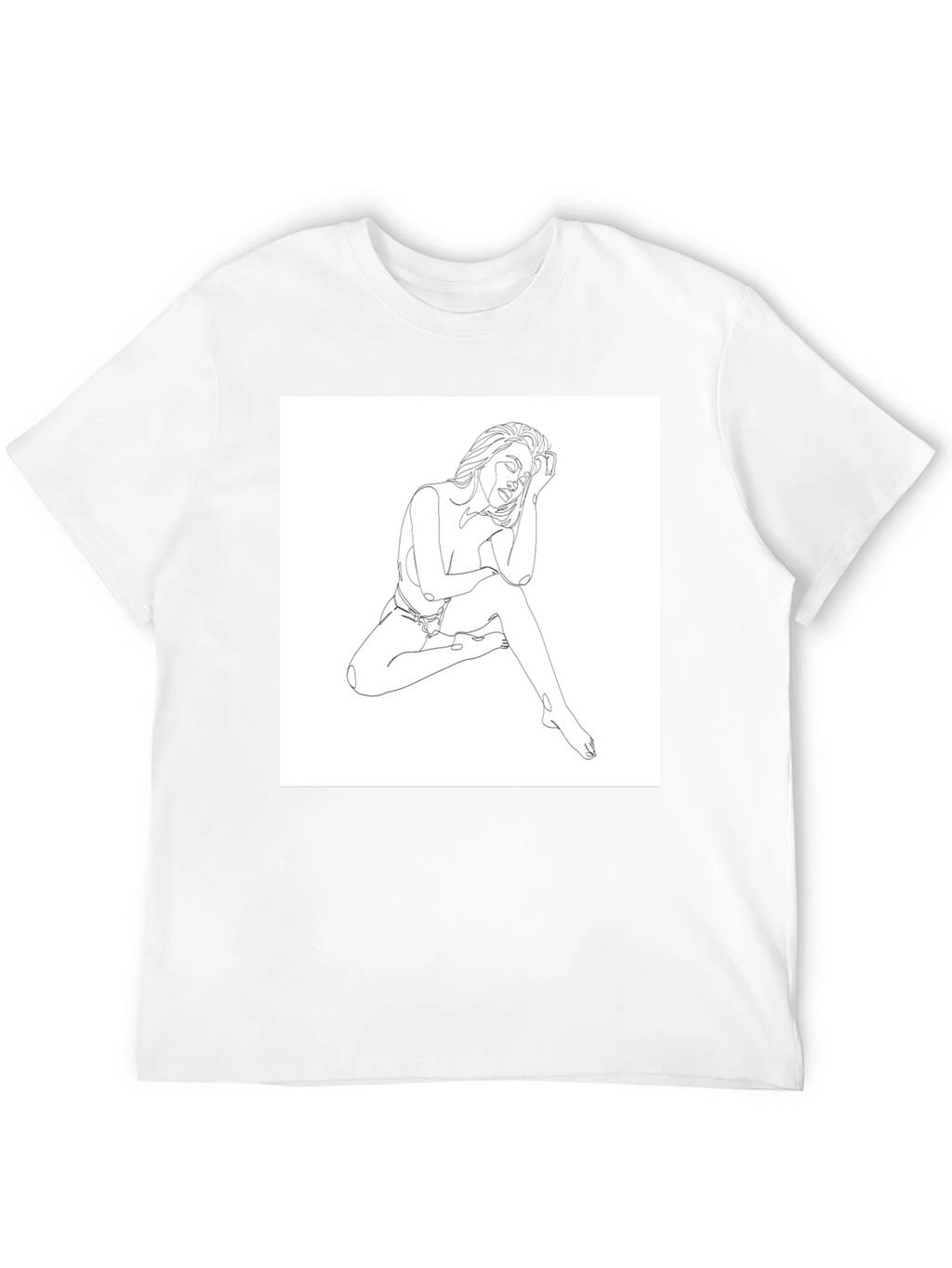 Minimalist Woman Line Art Graphic Tee