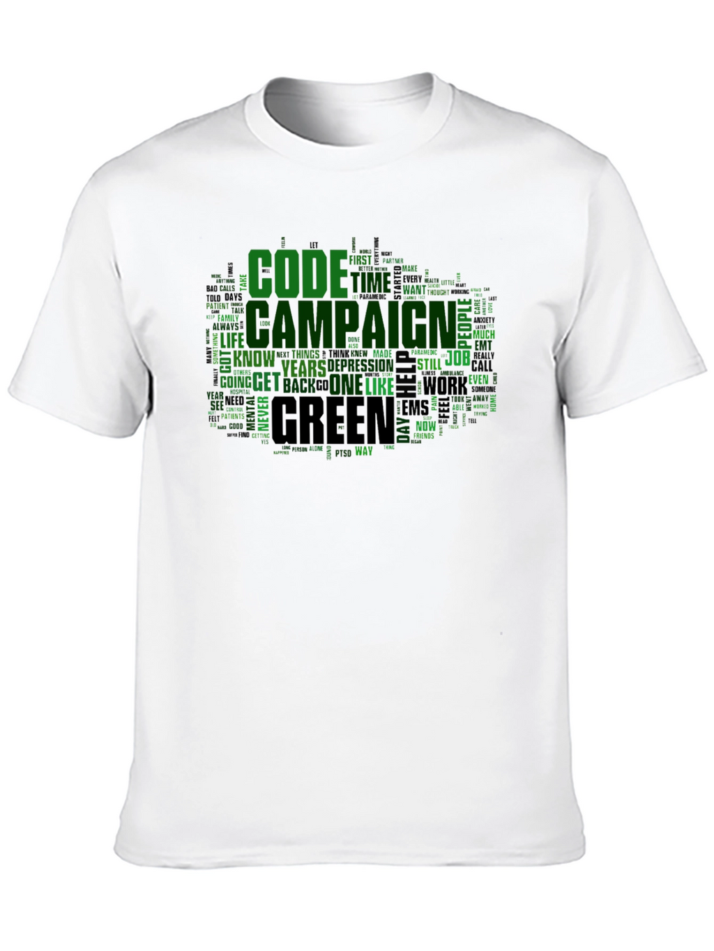 Code Campaign Green Word Art T-Shirt