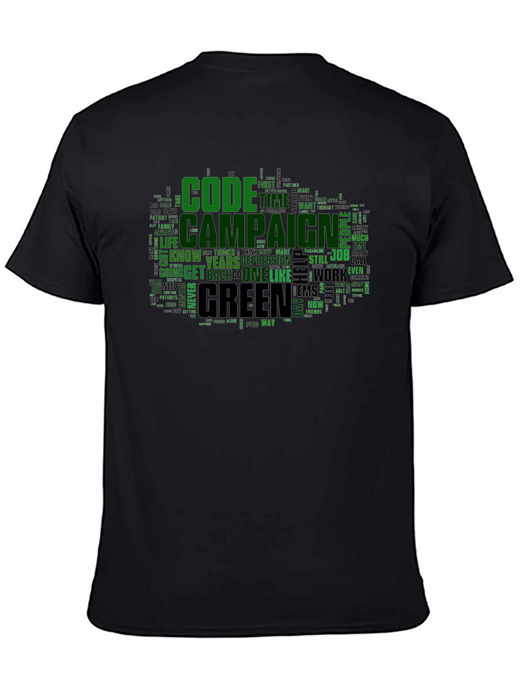 Code Campaign Green Word Art T-Shirt