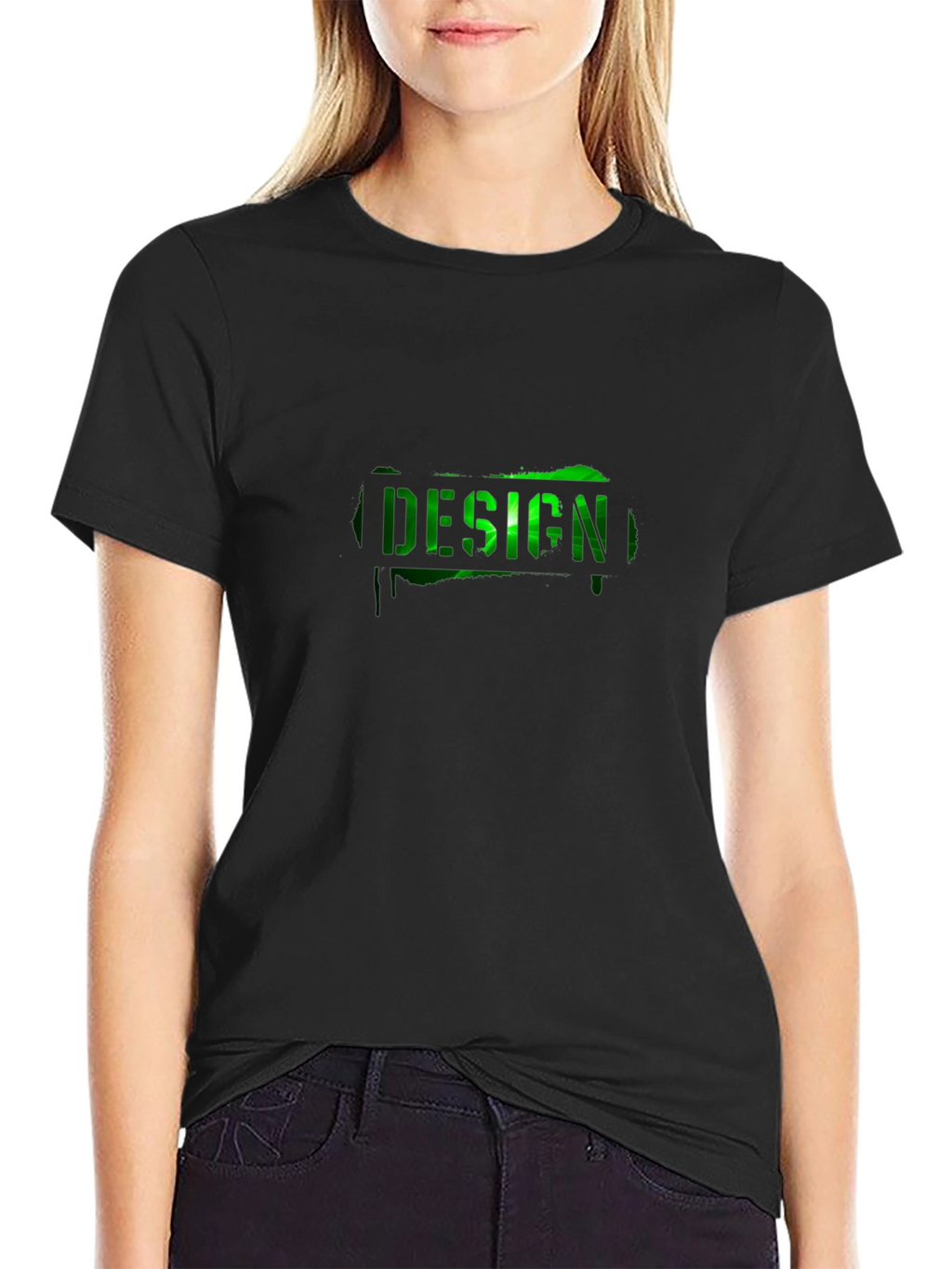DESIGN Graphic Tee - Black Cotton T-Shirt