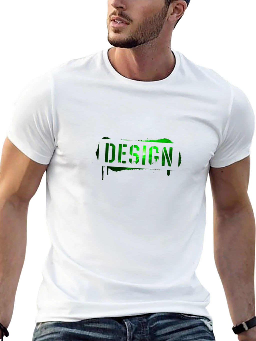 DESIGN Graphic Tee - Black Cotton T-Shirt