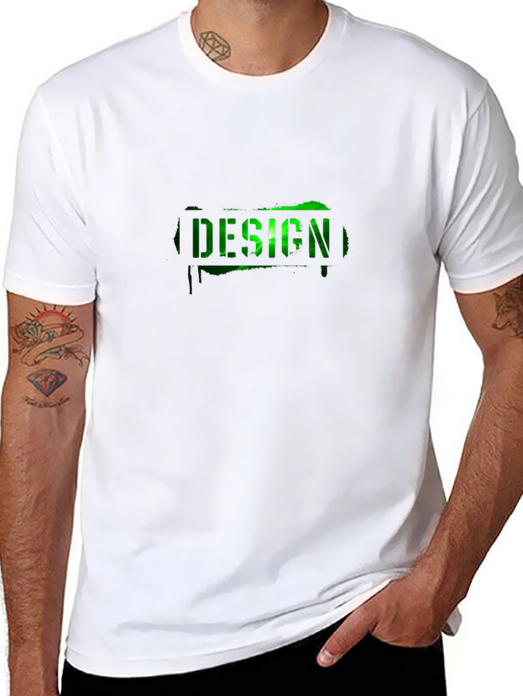 DESIGN Graphic Tee - Black Cotton T-Shirt