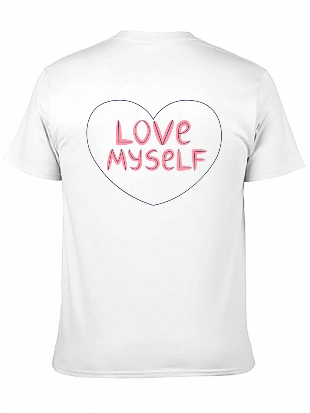 Love Myself Heart Graphic T-Shirt - Black