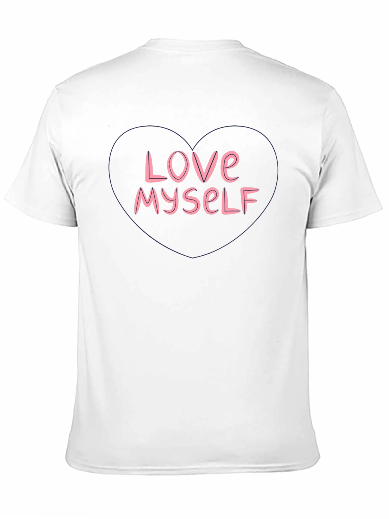 Love Myself Heart Graphic T-Shirt - Black